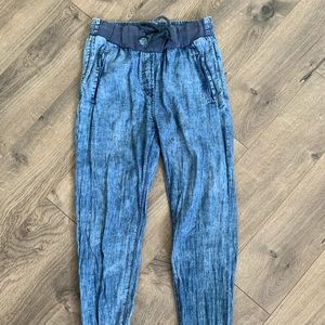 Denim joggers